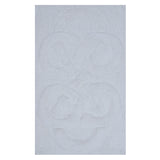 Knightsbridge Tuft Twisted 220 GSF Cotton Non Skid Back Bath Rug 20 x 30 - White
