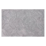 Knightsbridge Arch Bath Rug Cotton Non Skid Back - Silver