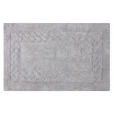 Knightsbridge Chain Bath Rug Cotton Non Skid Back - Silver