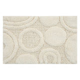 Knightsbridge Orbit Bath Rug Cotton Non Skid Back - Ivory