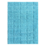 Knightsbridge Summer Tile 220 GSF Non Skid Back Bath Rug 21 x 34 - Aqua