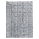 Knightsbridge Summer Tile 220 GSF Non Skid Back Bath Rug 21 x 34 - Silver