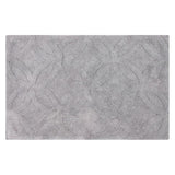 Knightsbridge Arch Bath Rug Cotton Non Skid Back - Silver