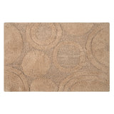 Knightsbridge Orbit Bath Rug Cotton Non Skid Back - Natural