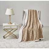 Louvre Plush All Season 50"x60" Sherpa Beige Throw