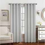 Olivia Gray Gilbert Solid Single Grommet Curtain Panel Pair - Gray