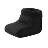 Shavel 100% Polyester Luxury Micro Flannel Heated Charcoal Foot Warmer One Size Black