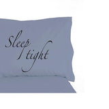 Shavel Micro Flannel High Quality 2-Piece Exclusively Good Night Sleep Tight Printed Luxurious Pillowcase - 21 x32" Standard/Queen - Wedgewood