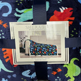 Navy Dino Faux Shearling Micro Plush All Season Throw 50" x 60" Multicolor by Plazatex