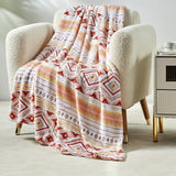 Plazatex Nayati Micro plush Decorative All Season Multi Color 50" X 70" Throw Blanket