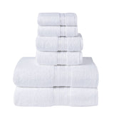 Cozy Home 100% Cotton 6 Piece Towel Set White