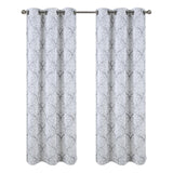 RT Designer Collection Kimber Embroidered Blackout Luxurious Decorative Grommet Curtain Panel White
