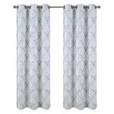 RT Designer Collection Kimber Embroidered Blackout Luxurious Decorative Grommet Curtain Panel White