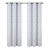 RT Designer Collection Luciana Embroidered Blackout Luxurious Decorative Grommet Curtain Panel White