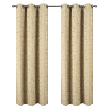 RT Designer Collection Luciana Embroidered Blackout Luxurious Decorative Grommet Curtain Panel Beige