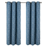 RT Designer Collection Luciana Embroidered Blackout Luxurious Decorative Grommet Curtain Panel Wedgwood