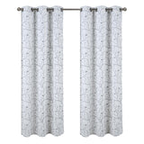 RT Designer Collection Luciana Embroidered Blackout Luxurious Decorative Grommet Curtain Panel White