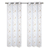 RT Designer Collection Lilian Embroidered Blackout Luxurious Decorative Grommet Curtain Panel White