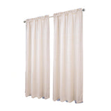 RT Designer Collection Crystal Jacquard Rod Pocket Foam Back Luxurious Modern Design Curtain Panel 54" x 84" Ivory