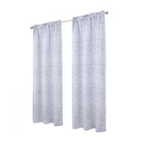 RT Designer Collection Crystal Jacquard Rod Pocket Foam Back Luxurious Modern Design Curtain Panel 54" x 84" Silver