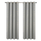 RT Designer Collection Heidi Halo Foil Blackout Luxurious Decorative Grommet Curtain Panel 54" x 90" Silver