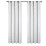 RT Designer Collection Heathrow Halo Foil Blackout Luxurious Decorative Grommet Curtain Panel 54" x 90" White