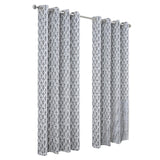 RT Designer Collection Justice Printed Blackout Luxurious Decorative Grommet Curtain Panel Grey