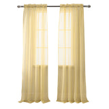 RT Designer Collection Celine Sheer Luxurious Modern Design Curtain Panel 54" x 84" Gold