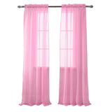 RT Designer Collection Celine Sheer Luxurious Modern Design Curtain Panel 54" x 84" Pink