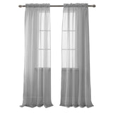 RT Designer Collection Celine Sheer Luxurious Modern Design Curtain Panel 54" x 84" Silver