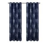 RT Designers Collection Helena Halo Foil Blackout Polyester Window Curtain Grommet Panel 52" x 84" Navy