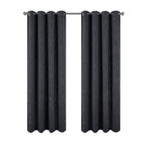 RT Designers Collection Heidi Halo Foil Blackout Polyester Window Curtain Grommet Panel 52" x 84" Black
