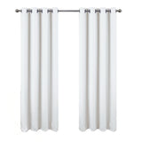 RT Designers Collection Oakley Embossed Blackout Polyester Window Curtain Grommet Panel White