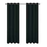 RT Designers Collection Oakley Embossed Blackout Polyester Window Curtain Grommet Panel Black