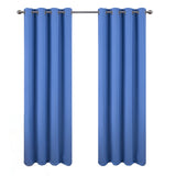 RT Designers Collection Oakley Embossed Blackout Polyester Window Curtain Grommet Panel Blue