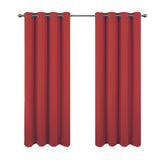 RT Designers Collection Oakley Embossed Blackout Polyester Window Curtain Grommet Panel Red