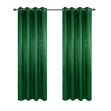 Olivia Gray 100% Polyester 200 GSM Arlo Embossed Blackout Grommet Curtain Panel Hunter Green