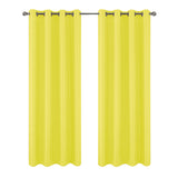 RT Designers Collection 100% Polyester 140 GSM Sedona Jacquard Grommet Curtain Panel Yellow