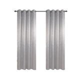 Olivia Gray 100% Polyester 200 GSM Arlo Embossed Blackout Grommet Curtain Panel Silver