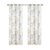 Olivia Gray 100% Polyester 140 GSM Aiden Printed Textured Grommet Curtain Panel Taupe