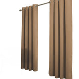 RT Designer Collection Anchorage 2 Pack Blackout Grommet Luxurious Modern Design Curtain Panel Pair 36" x 84" Sesame