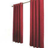 RT Designer Collection Anchorage 2 Pack Blackout Grommet Luxurious Modern Design Curtain Panel Pair 36" x 84" Red