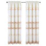 RT Designer Collection Alice Macrame Luxurious Decorative Rod Pocket Curtain Panel 54" x 84" Beige