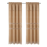 RT Designer Collection Alice Macrame Luxurious Decorative Rod Pocket Curtain Panel 54" x 84" Gold