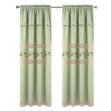 RT Designer Collection Antonia Macrame Luxurious Decorative Rod Pocket Curtain Panel 54" x 84" Sage