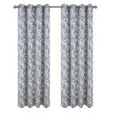 RT Designer Collection Brent Jacquard Luxurious Decorative Grommet Curtain Panel 54" x 84" Silver