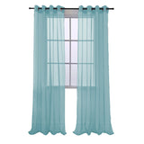 RT Designers Collection Cara Grommet Curtain Panel for Windows 54" x 84" Aqua