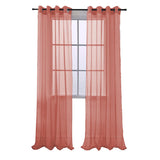 RT Designers Collection Cara Grommet Curtain Panel for Windows 54" x 84" Coral