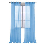 RT Designers Collection Cara Grommet Curtain Panel for Windows 54" x 84" Neon Blue