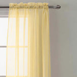 RT Designers Celine Sheer Rod Pocket Curtain Panel Pair - 55x90", Gold